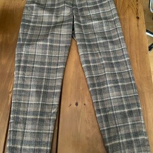 Talbots Hampshire Ankle Pant Brown Plaid